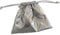Tragbare Tasche aus PU-Leder mit Schleife, praktischer Kordelzug-Verschluss, PU-Tasche, Make-up-Schmuck-Aufbewahrungstasche, silber