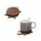 BOFUNY 2Pcs Posavasos magnético Desmontable Resistente Calor Madera Tortuga Portavasos