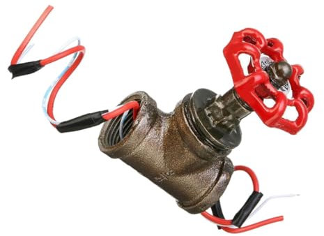 Lurrose Vintage Steampunk Eisen Lichtschalter für Tischlampe Retro Wasserrohr Absperrventil Robustes Design für Schreibtischbeleuchtung Installieren Bedienen