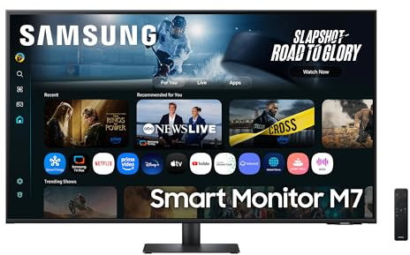 Samsung 43 Smart Monitor (M70F) 4K UHD 60Hz 4ms Vision AI, 109,2 cm (43), 3840 x 2160 Pixel, 4K Ultra HD, LCD, 4 ms, Schwarz