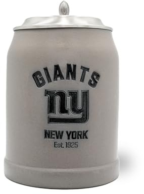 Bavariashop | ®NFL PREMIUM Team-Krug New York Giants | NFL Fankrug mit Team Logo | American Football Sammlerkrug | 0,5 Liter mit Zinndeckel