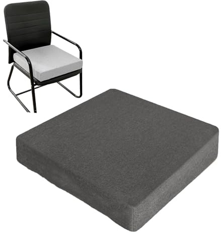 Generisch Sitzerhöhung Sitzkissen Stuhlkissen,Rutschfestes Dicke Bodenkissen Sitzkissen, Für ältere Menschen, Erwachsene Sitzpolster Outdoor, Für Büro Rollstuhl Garten,Warm Gray,30x30x5cm