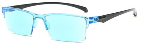UJNHGQ Smart Automatic Zoom Lesebrille Brille Autofokus Power Halbrand Nah Fern Computerbrille,Blau