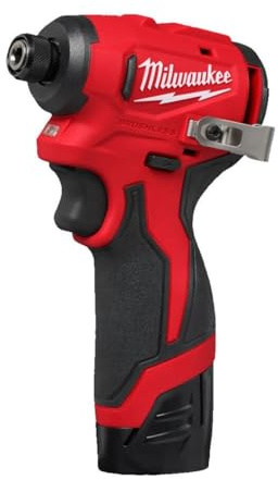 Milwaukee M12BLDDRC-202C 12V Brushless Compact Drill Driver with 2X 2.0Ah Batteries