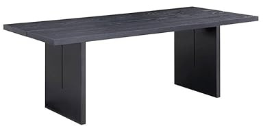 SFANIIX Esstisch Esstisch aus massivem Holz im Wabi-Sabi-Stil, schwarzer Langer Tisch, Heim-Teetisch, Werkbank(160cm)