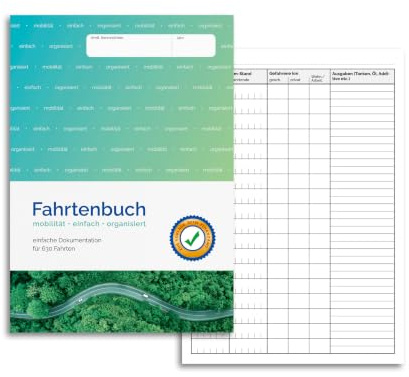 Fahrtenbuch für PKW, DIN A5, 14,8 x 21 cm, 72 Seiten, einfache Dokumentation (1 Stück)