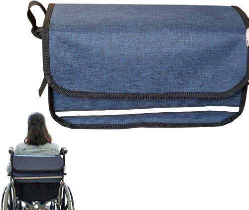 SENIORI Rollator- und Rollstuhltasche – Bequeme Befestigung & viel Stauraum – für Verschiedene Modelle – Mit Reflektor, Klettverschluss & stabiler Form (5. Blau, Mini)