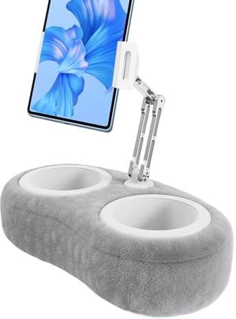Tablet Stand with Pillow - Tablet Phone Pillow Stand Holder for Bed, Holder for with Snack Bowl, Lap for Reading In Bed for 4.7 to 13 Inch, Phone