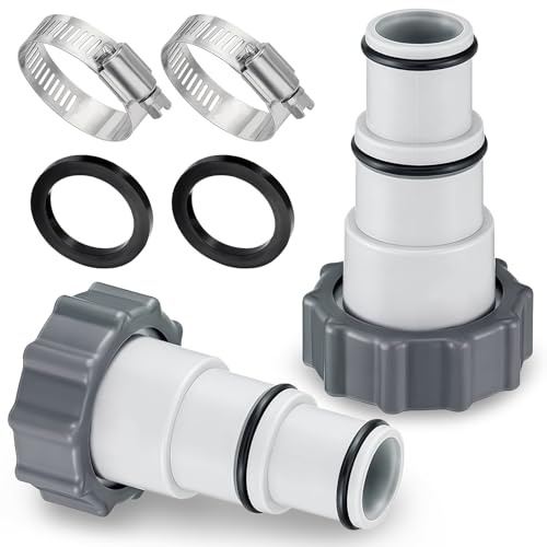 Adattatore per Tubo da Piscina, 2 Pezzi Adattatore Tubo Piscina 38 32, Adattatori per Piscina A, Adattatore Piscina 32 38, Adattatore Pompa Piscina, Raccordo Tubo Piscina Ø 32 e 38 mm