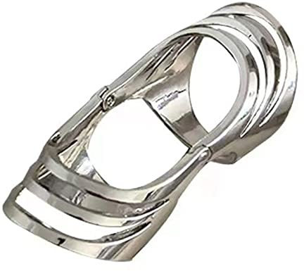 GMBYLBY Retro hohle Ringe, modischer Punk Joint Fingerring, Statement Schmuck, breiter Wickelring, klobiger, Geschenk für Männer und Frauen, Wickeldrahtringe