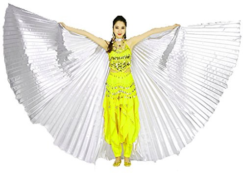Ailes d’Isis Calcifer® - pour Danse du Ventre égyptienne - Costume pour Noël, Grandes fêtes, Silver