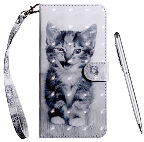 TOUCASA für Samsung Galaxy A51 Hülle, Handyhülle Brieftasche PU Leder Flip [3D] Case Magnetverschluss Handytasche Klapphülle Tasche Lederhülle Schutzhülle (Katze)