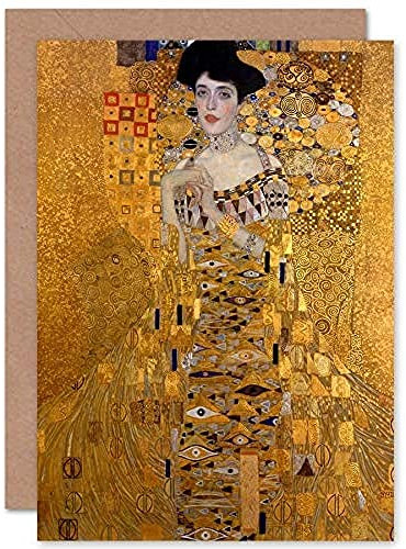Artery8 Gustav Klimt Gemälde 1907 Porträt Von Adele Bloch Bauer Weihnachtskarte
