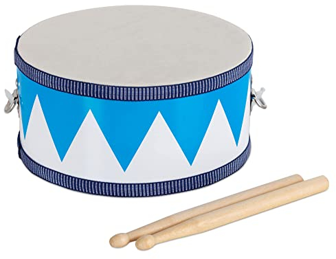 Classic Cantabile Tambour pour Enfants 8 Blanc/Bleu
