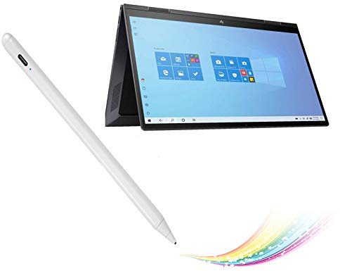 Stylus Pen für HP Envy X360 Convertible 2-in-1 15,6 Zoll Bleistift, Active Digital Pencil kompatibel mit HP Envy X360 2-in-1 Stylus Pen, gut zum Skizzieren und Notizen, mit Typ-C Aufladung, weiß