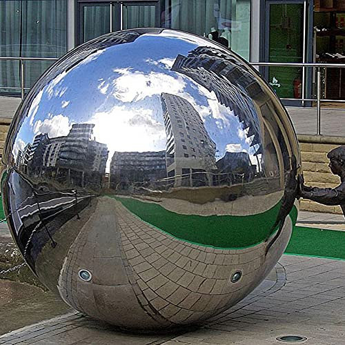 YIWOYI Stainless Steel Gazing Balls,Stainless Steel Gazing Ball Seamless Gazing GlobeGlitter Ball Sphere Mirror Hollow Ball Home Garden Decoration Supplies (300mm)