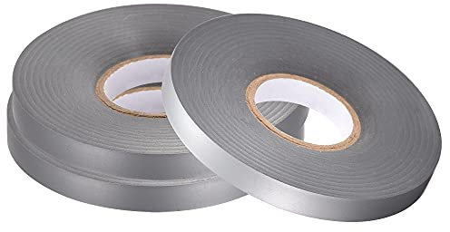 sourcing map Cinta aislante 10mm Ancho 26M Largo 0.26mm Grueso PVC Cinta Eléctrica Gris 3pcs