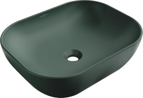 Mexen Lavabo de baño de cerámica con un solo cuenco rosa - verde oscuro mate - 21095047