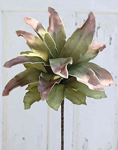 artplants.de Agave Artificial Benedict, Verde-marrón, 90cm, Ø35cm - Agave Decorativo