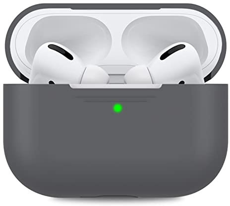 AHASTYLE Silikon Hülle für Airpods Pro Schutzhülle und Haut Case für AirPods Pro 1st/2nd Generation [Front-LED Sichtbar] [Kabelloses Laden] Kompatibel mit Airpods Pro 2019