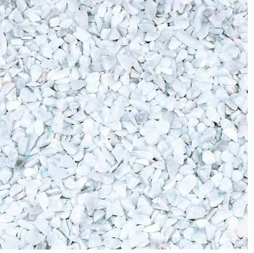 Sanitärshop Baustoffe & Sanitär Prima Zierkies Dekosteine Buntkies Kieselsteine Marmorsteine (5.0 kg Carrara weiß 9-12mm)