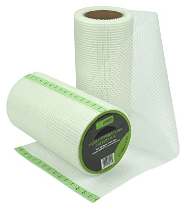 ToolSpace | Bande en Fibre de Verre | Pour Plaques de Plâtre | 15cm x 20m | Ruban Tissé en Fibre | Ruban pour le Remplissage des Fissures et la Réparation de Cloison Sèche | Adhesive | Ruban à Joints