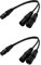 BRIEFCEC câble répartiteur xlr 2 pièces, câble microphone en y femelle à mâle vers répartiteur jack 3 broches, adaptateur audio, câble en cuivre jack ofc en alliage de zinc (30cm, noir)