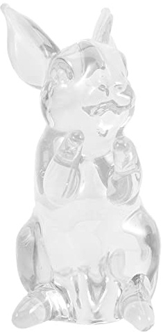 Didiseaon Kristall Kaninchen Figur Glas Hase Statue Tier Sammlerstück für Home Decor Geburtstag Favor