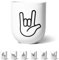 FYNGERS | I LOVE YOU in Gebärdensprache | Becher mit Handzeichen | Matter Becher aus Porzellan | Perfekte Kaffeetasse oder Teetasse | Super Geschenk (I Love You)