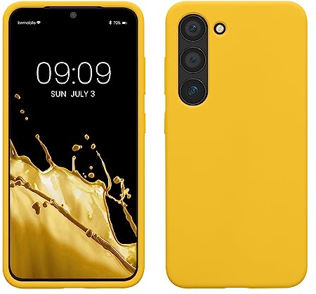 kwmobile Housse Compatible avec Samsung Galaxy S23 Coque - Housse de téléphone Protection Souple en TPU Silicone - Jaune radieux