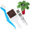shockassist 4 Piezas peines de Aletas para Aire Acondicionado - Peine de Aletas de Metal y Verde, Cepillo Plegable y marrón - para Aire Acondicionado, refrigerador, Ventana