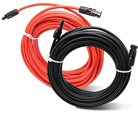 5M Solar panel twin extension 6mm cables with solar plugs attached on both ends