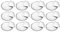 Acan Tradineur - Pack de 12 Bandejas con blonda Circular - Especial para Fiestas o Celebraciones - Material reciclable - Ø 35 cm - Color Plata