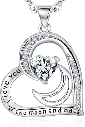 Necklaces for Women 925 Sterling Silver Necklaces Love Heart Pendant Jewellery for Wife Girlfriend Mum Anniversary Birthday Christmas Gifts for Her