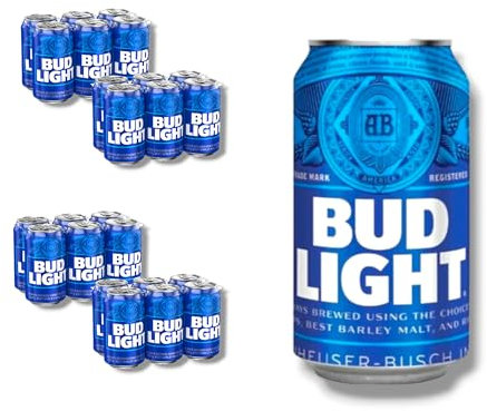 24 x Bud Light Beer 355ml- Amerikanisches Leichtbier in der Dose mit 4,2%