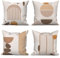 ASDCXZ Boho Kissenbezug 40x40 cm 4er Set, Modern Abstrakt Kunst Braun Sonne Beige Sofa Dekokissen Kissenbezüge Kissenhülle Waschbar Polyester Flachs Textil Outdoor Kopfkissenbezug Kissen Bezug