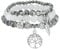 JUZICHEN 3 Pezzi Bracciali Boho Da Donna, Bracciale Yoga Da Donna 17-24cm, Bracciali In Pietra Naturale Con Ciondolo Dell'Albero Della Vita (Colore B)