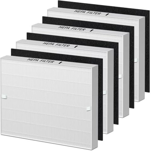 AP-1512HH Filter Compatible with Coway Airmega AP-1512HH, AP-1512HH-FP, AP-1518R, AP-1519P, and 200M Series Air Purifiers, Part # 3304899 (4 HEPA & 4 Carbon Filter)