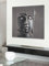 GILDE Deko großes Bild XL Wandbild Wohnzimmer groß - Leinwandbild Buddhamotiv - quadratisches Buddha Bild auf Lein Wand 3D Optik - grau 100 x 100 cm