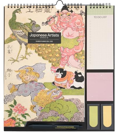 Grupo Erik Kalender 2025 Japanische Kunst Kalender 2025 Wandkalender 2025 - Familienplaner 2025 - Monatsplaner 2025