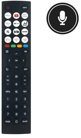 ERF2M36H ERF2M36 Telecomando Sostituito Vocale -VINABTY-fit per Hisense Smart Android LED TV telecomando 55E7KQ 43E7KQ 50E7KQ 65E7KQ 75E7KQ 65E7KQ E7KQ PRO SERIES 43A6K A23291Q