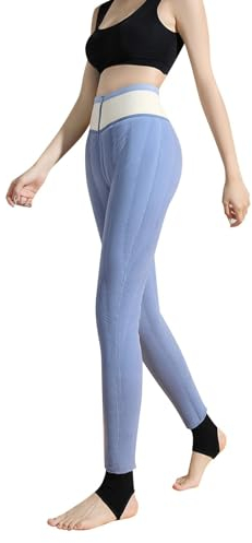 Ohren Damen-Winter-Aerogel-Luft- und Raumfahrthose, warme Leggings, Damen-Baumwolle, hoch taillierter Fuß und Samt-Leggings Lange Hosen (Blue, XXL)