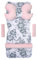 Medi Partners Sitzauflage Kinderwagen Buggy Baby Sommer Kindersitz Einlage Universal - 5tgl Gurtpolster + Spielbogen Kinderwagenset Babyschale (Berry mit rosa Minky)