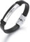 MeMeDIY Personalisiert Leder Armband für Männer Eingraviertes Inspirierendes Zitat Name Datum ID-Armband | Verstellbares Lederarmband | Geschenk für Freund/Ehemann/Vater/Sohn -Schwarz#04