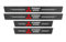 Auto Einstiegsleisten Schutz für Mitsubishi Colt Z30 2004-2012, Türschweller Aufkleber Lackschutzfolie Einstiegsleisten Türschweller Kohlefaser Anti-Kratz mit Logo Zubehör,4PCS