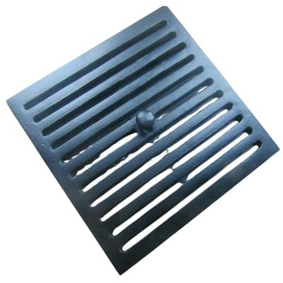 S & S International Sliding Vent Brick Black Antique [Pack of 1] – 9 x 9” Retro Cast Iron Grill Cover for Decorative Ventilation in Walls & Floors – Durable| Grills & Vents