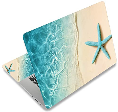 Mibbxea 15-15,6 Zoll Laptop Skin Sticker, Wiederverwendbare Vinyl Aufkleber Film Abdeckung für 13 13,3 14 15,4 Zoll Laptops & Netbooks, Dekorative, Kratzfest, Staubdicht, Wasserdicht (033 Seestern)