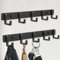 Bosdontek 2 Piezas Perchero Pared, Moderno Percheros de Pared con 5 Ganchos, Perchas Colgador Ropa Pared Colgadores Pared Para Entrada, Dormitorio, Baño - 2 Piezas
