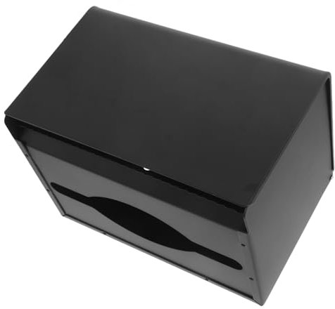SHOWERORO Boîte à Mouchoirs Aluminium Noir Organisateur Essuie-Tout Étanche pour Salle De Bain Cuisine Et Bureau Support Pratique avec Design Élégant