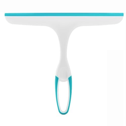 RAMGLYO 1 Pcs Squeegee Multi-Purpose Shower Glass Rubber Squeegees 22 x 27cm Window Glass Cleaner Scraper for Bathroom Mirror Glass Window Floor (Blue)